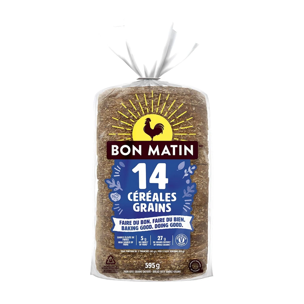 Bon Matin™  14 Grain Sliced Bread, 595 g