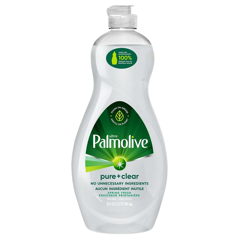 Palmolive Ultra Liquid Dish Soap, Pure + Clear Original, 591mL