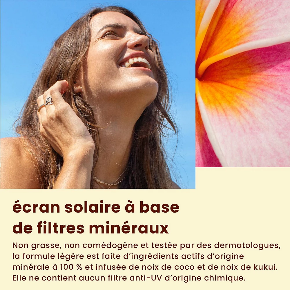 Lotion écran solaire teintée pour le visage Weightless MineralMC à FPS 30 de Hawaiian TropicMD 50mL