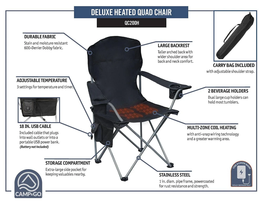 Heated Deluxe Quad Chair