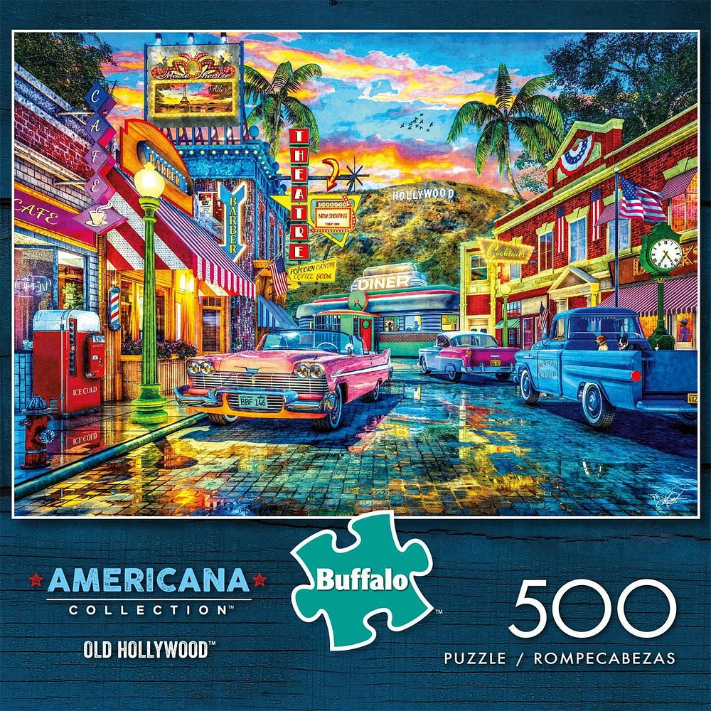 Buffalo Games - Americana Collection - Old Hollywood - 500 Piece Jigsaw Puzzle