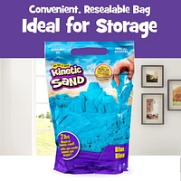 Kinetic Sand, The Original Moldable Sensory Play Sand, Blue, 2 lb. Resealable Bag, Ages 3+