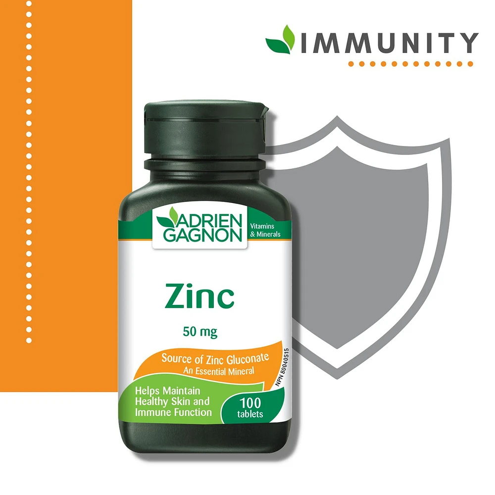 Adrien Gagnon - Zinc, 50 mg, 100 tablets