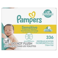 Pampers Baby Wipes Sensitive Perfume Free 4X Pop-Top Packs