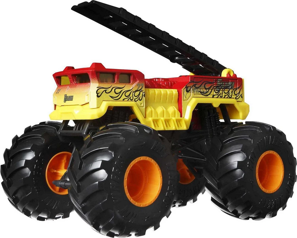 Hot Wheels Monster Trucks 1:24 Scale Vehicle 5 Alarm, Collectible Die-Cast Toy Trucks