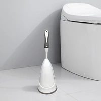 Mainstays Toilet Bowl Brush and Holder for Bathroom Toilet, soft touch handle, extra rim brush