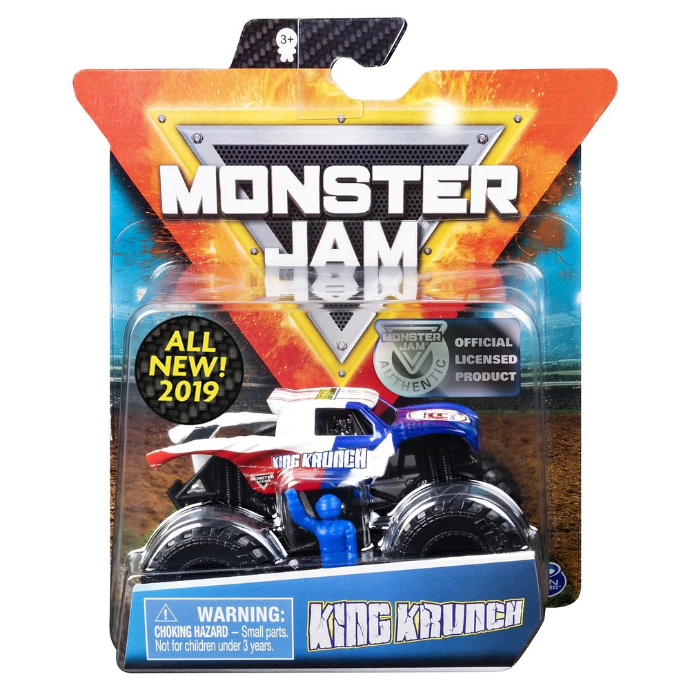 Monster Jam, King Krunch 1:64 Scale Die-Cast Vehicle, Retro Rebels Series