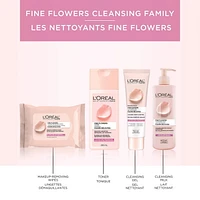 L'Oréal Paris Lait Nettoyant Fleurs Délicates, avec extraits de fleurs de rose et de jasmin, 400 ml