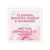 L'Oréal Paris Lait Nettoyant Fleurs Délicates, avec extraits de fleurs de rose et de jasmin, 400 ml