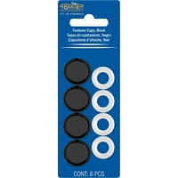 Cruiser Accessories Fastener Caps, Black Hardware, Fastener Covers