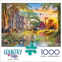 Buffalo Games - Country Life - Sunset at the Farm - 1000 Piece Jigsaw Puzzle