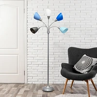 Simple Designs 5 Light Adjustable Gooseneck Floor Lamp