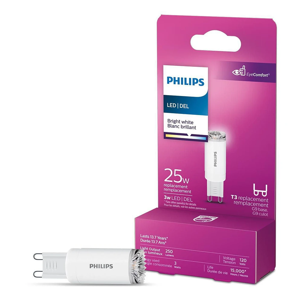 PHILIPS LED 25W T3 Capsule replacement, G9 base, Bright White, LED 25W T3 G9 CAP