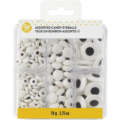 Wilton White Candy Eyeballs, Assorted Eyeball Box