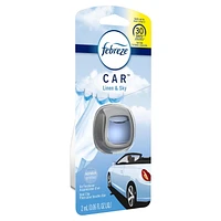 Febreze Car Odor-Eliminating Air Freshener Vent Clip, Linen & Sky, 2 Pieces