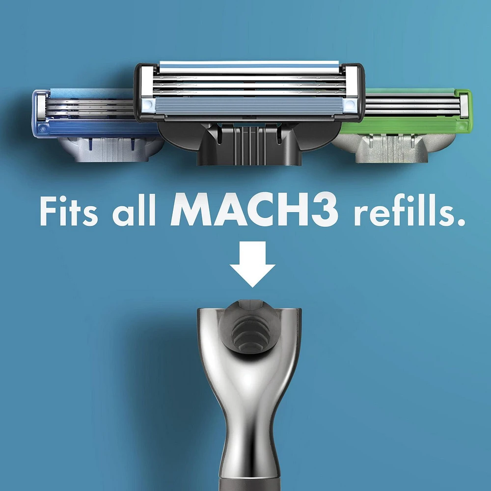 Gillette Mach3 Men's Razor, Handle + 10 Blade Refills