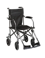 Drive Medical Black Travelite Chair in a Bag Transport Wheelchair