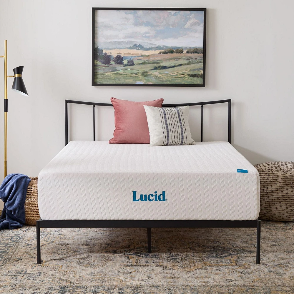 Lucid Bliss 8” Gel Memory Foam Mattress, Plush Feel, Full Mattress