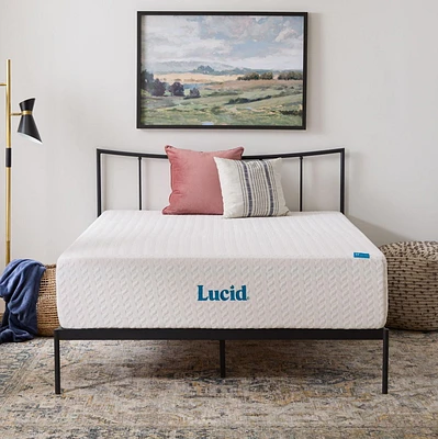 Matelas Lucid Bliss en mousse à mémoire de forme infusée de gel de 8 po, sensation moelleuse, matelas de complet