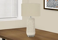 Monarch Specialties Lighting, 31"h, Table Lamp, Cream Ceramic, Beige Shade, Contemporary