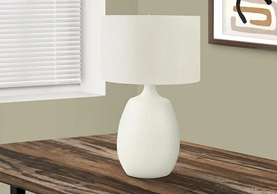 Monarch Specialties Lighting, 26"h, Table Lamp, Ivory / Cream Shade, Cream Resin, Contemporary