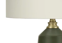 Monarch Specialties Lighting, 26"h, Table Lamp, Green Ceramic, Ivory / Cream Shade, Contemporary