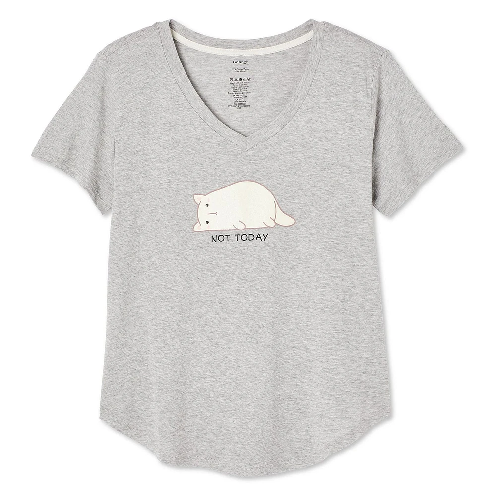 T-shirt de nuit avec imprimé graphique George pour femmes