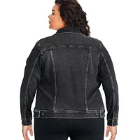 George Women's Plus Denim Trucker Jacket, Sizes 1X-4X