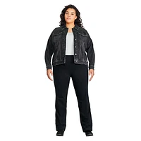 George Women's Plus Denim Trucker Jacket, Sizes 1X-4X