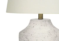 Monarch Specialties Lighting, 20"h, Table Lamp, Cream Concrete, Ivory / Cream Shade, Modern