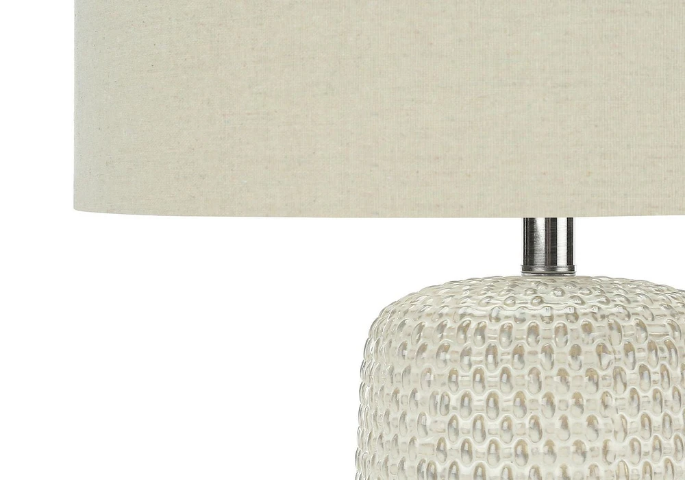 Monarch Specialties Lighting, 31"h, Table Lamp, Cream Ceramic, Beige Shade, Contemporary