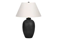 Monarch Specialties Lighting, 24"h, Table Lamp, Black Ceramic, Ivory / Cream Shade, Modern