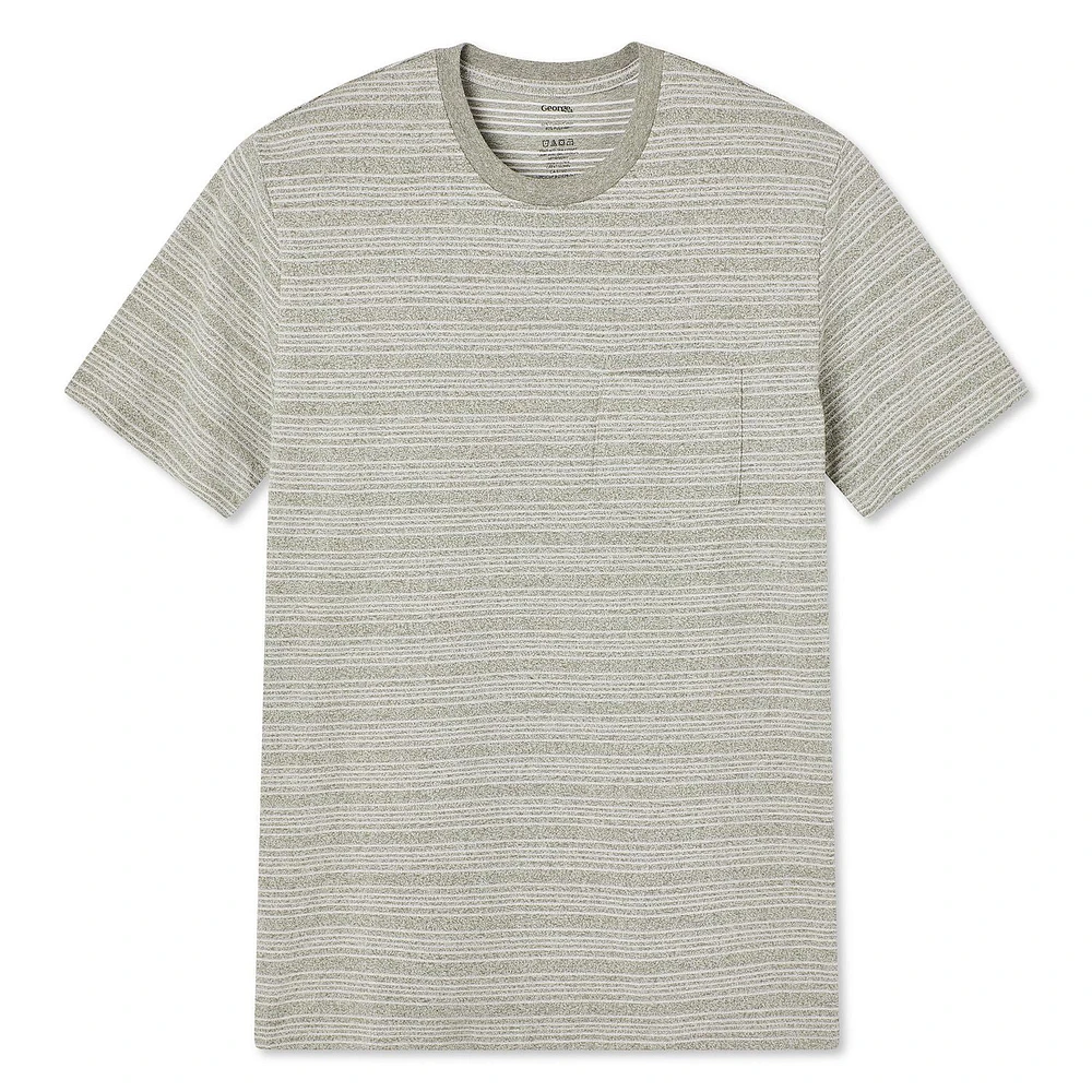 T-shirt avec poche George pour hommes Tailles P-TG