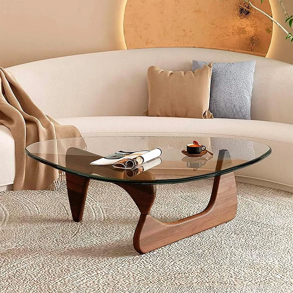 Heavenly Collection Large Walnut Wood Coffee Table