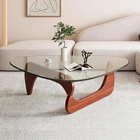 Heavenly Collection Large Walnut Wood Coffee Table