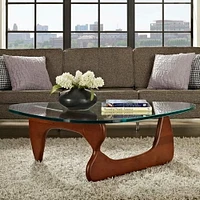 Heavenly Collection Large Walnut Wood Coffee Table