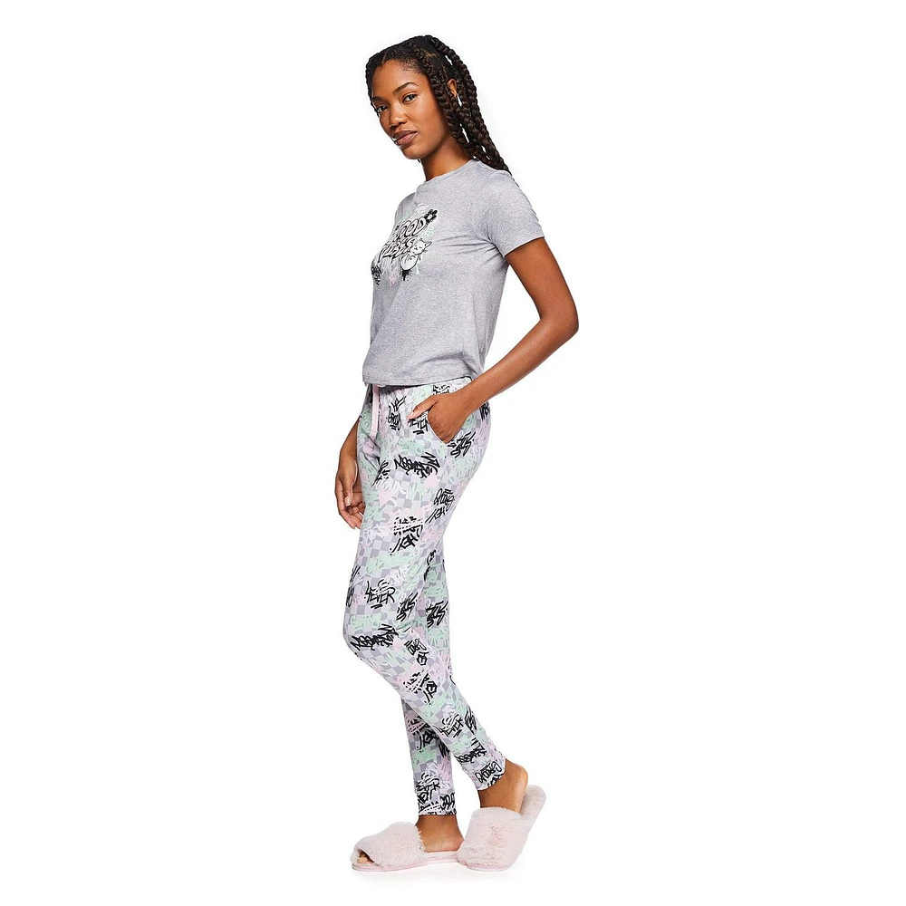 No Boundaries Women's Pajama 2-Piece Set