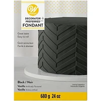 Wilton Decorator Preferred Black Fondant Icing, FONDANT BLACK 24OZ