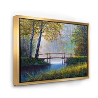 Designart Morning Sunlight and The Awakening Spring Forest FLOAT FRAME WALL ART