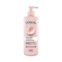 L'Oréal Paris Lait Nettoyant Fleurs Délicates, avec extraits de fleurs de rose et de jasmin, 400 ml