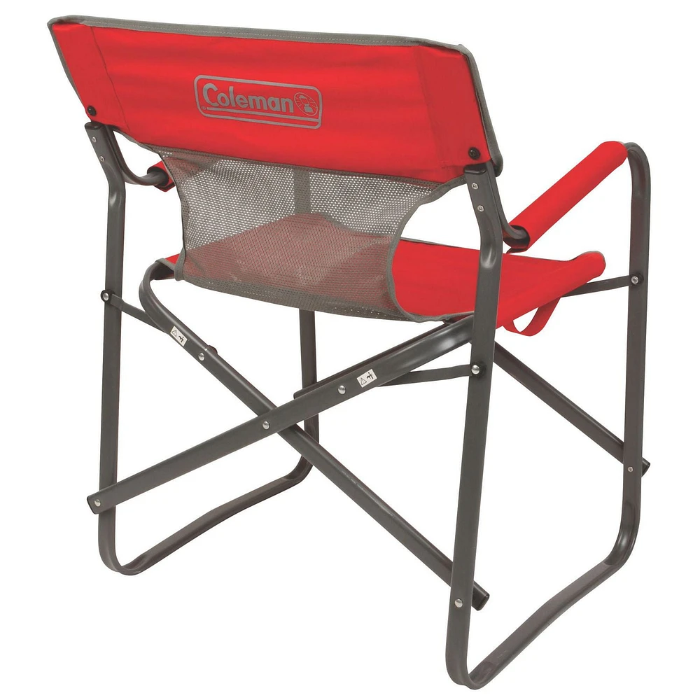 Coleman Outpost Breeze Deck Chair, Red