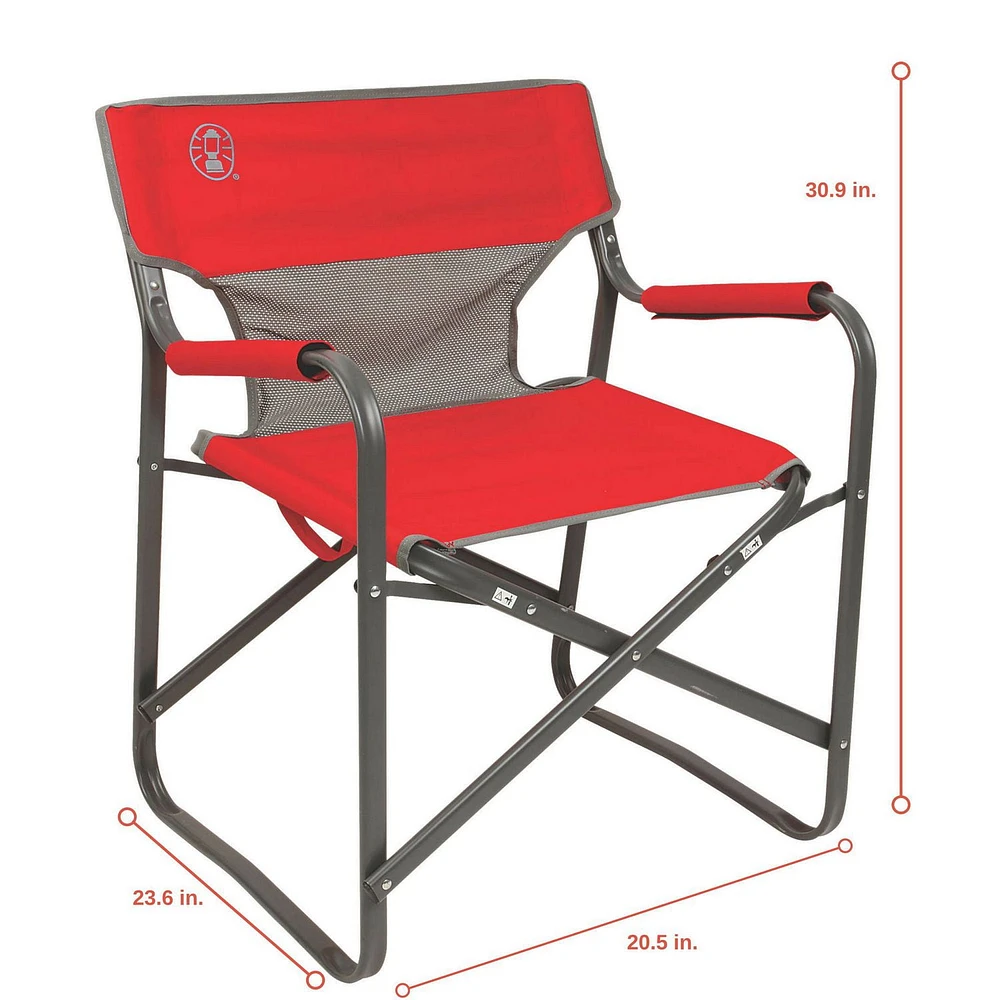 Coleman Outpost Breeze Deck Chair, Red