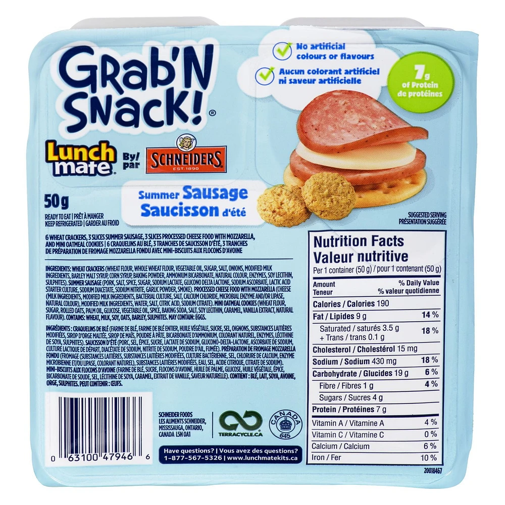 Trousse-repas au saucisson dété Grab 'N Snack Lunch Mate Lunchmate