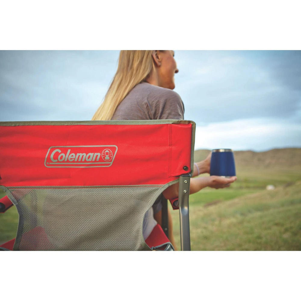 Coleman Outpost Breeze Deck Chair, Red