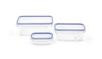 Mainstays 6pc Tritan Food Storage Set, Mainstays 6pc Tritan food storage set contains 1x180ml, 1x725ml and 1x1.6L  locking lid food storage solutions