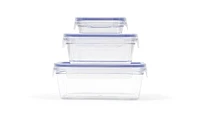 Mainstays 6pc Tritan Food Storage Set, Mainstays 6pc Tritan food storage set contains 1x180ml, 1x725ml and 1x1.6L  locking lid food storage solutions