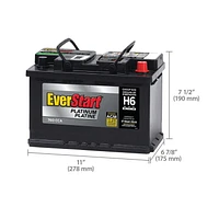 EverStart AUTO PREM MAXX AGM-H6, 12 Volt, Car Battery, Group Size AGM 48/H6, 760 CCA, Group Size 48/H6 AGM ,760 CCA