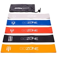 GoZone 5-Pack Looped Resistance Bands – Multi-Colour, With carry bag