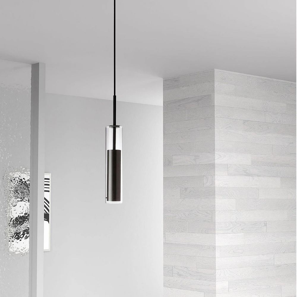 Dainolite LUN-1LEDP-BK Black Pendant