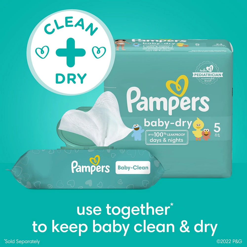 Pampers Baby Clean Wipes Fragrance Free 3X Pop-Top Packs, 216CT